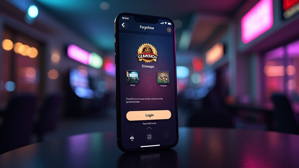 Smartphone zeigt eine übersichtliche Casino-App-Oberfläche für mobiles Spielen
