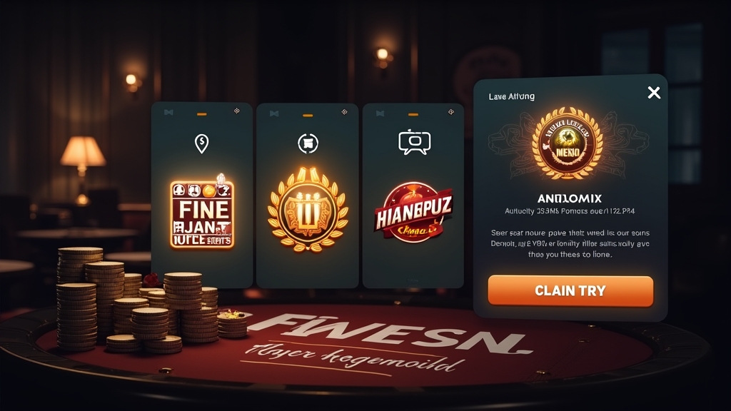 No-Deposit-Bonus mit Freispiele-Symbolen in dunkler Casino-Atmosphäre